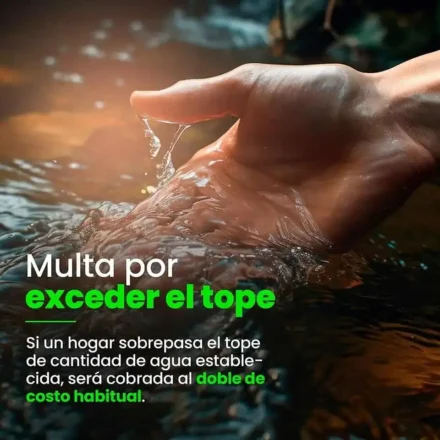 Multa por derrochar agua