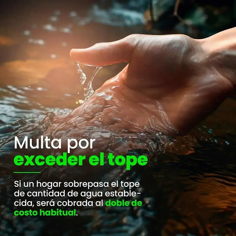Multa por derrochar agua